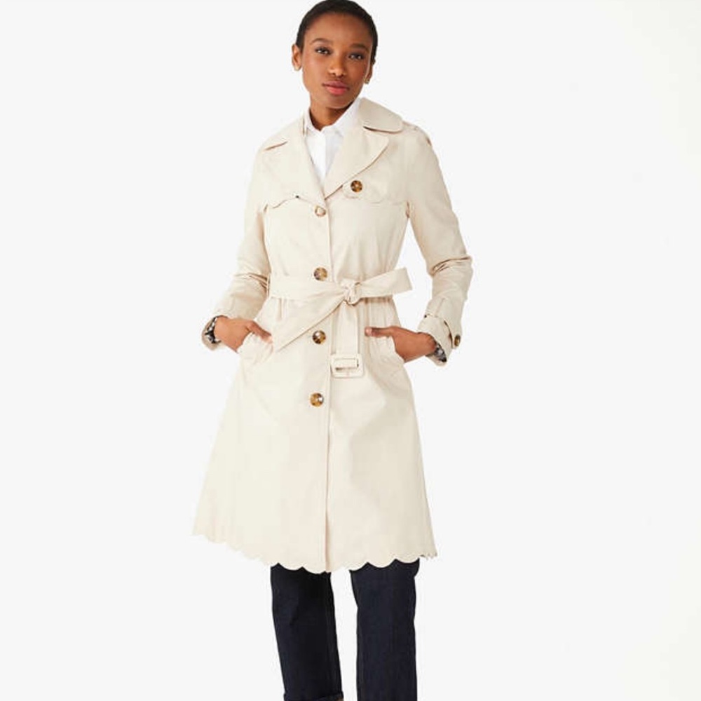 Kate spade scalloped trench coat